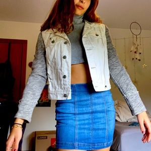 🤍FREE PEOPLE WHITE DENIM/ COTTON JACKET🤍